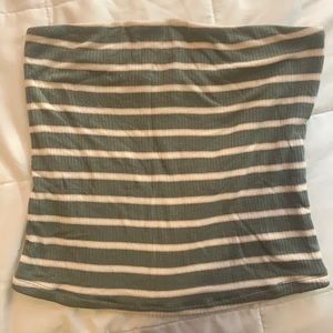 Green, pink, and white American Eagle Tube Top